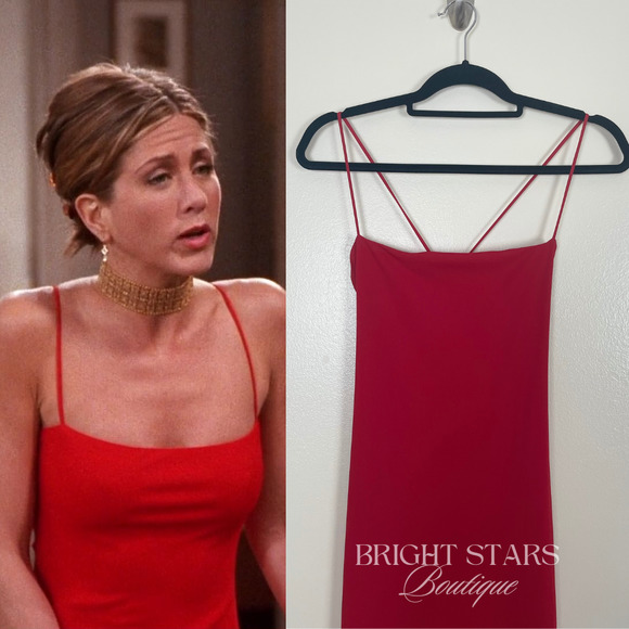 Extremely Rare Vintage Red Gown ASO Rachel Green Friends Womens Maxi Event - Picture 4 of 6